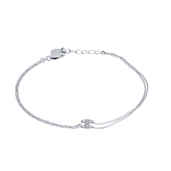 Brățară din aur alb cu pietre Diamant