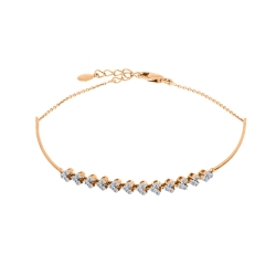 Brățară din aur roz cu pietre Diamant