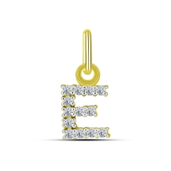 Pandantiv din aur galben cu pietre Cubic Zirconia Incolor