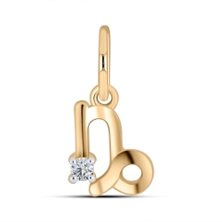 Pandantiv din aur roz cu pietre Cubic Zirconia Incolor