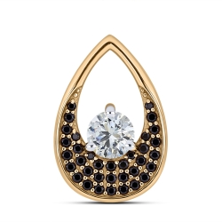 Pandantiv din aur roz cu pietre Cubic Zirconia Incolor