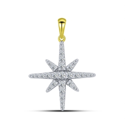 Pandantiv din aur galben cu pietre Cubic Zirconia Incolor