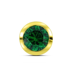 Pandantiv din aur galben cu pietre Cubic Zirconia Verde