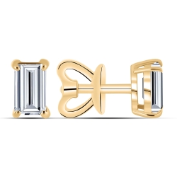 Cercei Pusete din aur roz cu pietre Cubic Zirconia Incolor