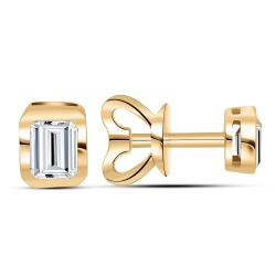 Cercei Pusete din aur roz cu pietre Cubic Zirconia Incolor