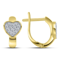 Cercei din aur galben cu pietre Cubic Zirconia Incolor