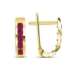 Cercei din aur galben cu pietre