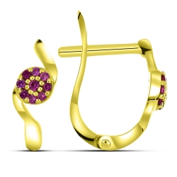 Cercei din aur galben cu pietre