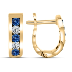 Cercei din aur roz cu pietre Cubic Zirconia Incolor, Nanotopaz