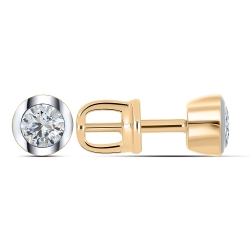 Cercei din aur roz cu pietre Cubic Zirconia Incolor