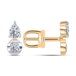 Cercei din aur roz cu pietre Cubic Zirconia Incolor
