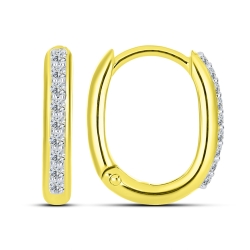 Cercei din aur galben cu Cubic Zirconia Incolor