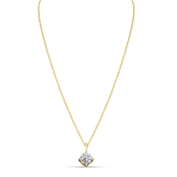 Colier din aur roz cu pietre Cubic Zirconia Incolor