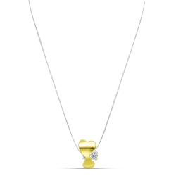 Colier din aur galben cu pietre Diamant