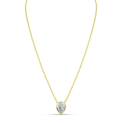 Colier din aur galben cu pietre Cubic Zirconia Incolor
