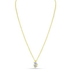 Colier din aur galben cu pietre Cubic Zirconia Incolor