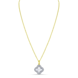 Colier din aur galben cu pietre Cubic Zirconia Incolor