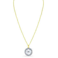Colier din aur galben cu pietre Cubic Zirconia Incolor