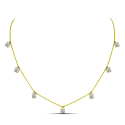Colier din aur galben cu pietre Cubic Zirconia Incolor