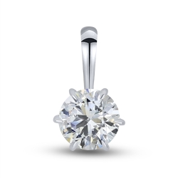 Pandantiv din aur alb cu pietre Cubic Zirconia Incolor