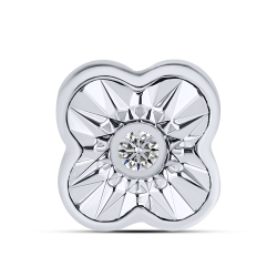 Pandantiv din aur alb cu pietre Diamant