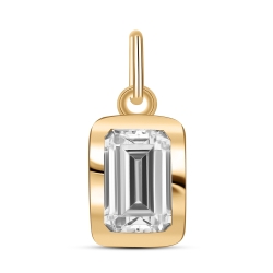 Pandantiv din aur roz cu pietre Cubic Zirconia Incolor