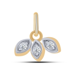 Pandantiv din aur roz cu pietre Cubic Zirconia Incolor