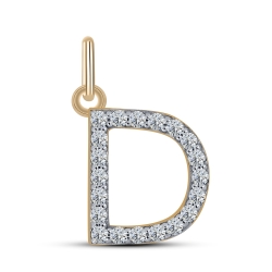 Pandantiv din aur roz cu pietre Cubic Zirconia Incolor