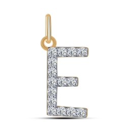 Pandantiv din aur roz cu pietre Cubic Zirconia Incolor