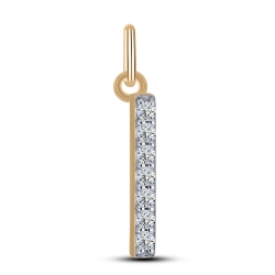 Pandantiv din aur roz cu pietre Cubic Zirconia Incolor