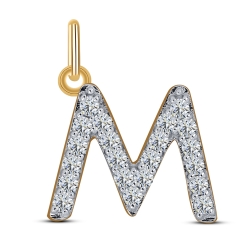 Pandantiv din aur roz cu pietre Cubic Zirconia Incolor