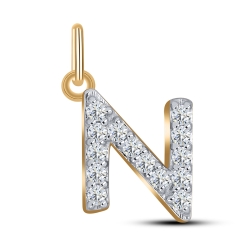 Pandantiv din aur roz cu pietre Cubic Zirconia Incolor