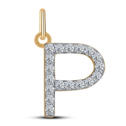 Pandantiv din aur roz cu pietre Cubic Zirconia Incolor