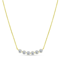 Colier din aur galben cu pietre Cubic Zirconia Incolor