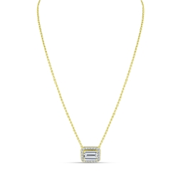 Colier din aur galben cu pietre Cubic Zirconia Incolor