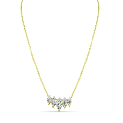 Colier din aur galben cu pietre Cubic Zirconia Incolor