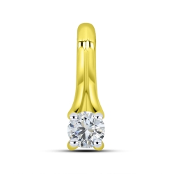 Pandantiv din aur galben cu pietre Cubic Zirconia Incolor