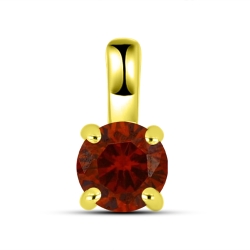 Pandantiv din aur galben cu Cubic Zirconia Rosu