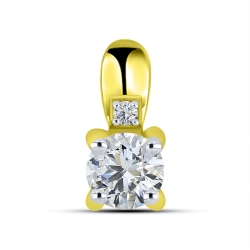 Pandantiv din aur galben cu pietre Cubic Zirconia Incolor,