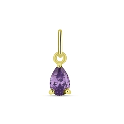 Pandantiv din aur galben cu pietre Cubic Zirconia Liliachiu
