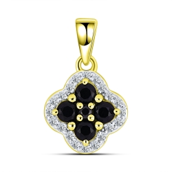 Pandantiv din aur galben cu pietre Cubic Zirconia Incolor, Spinel