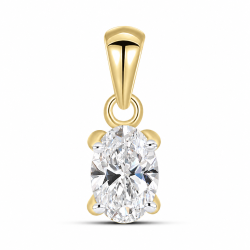 Pandantiv din aur galben cu Cubic Zirconia Incolor