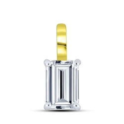 Pandantiv din aur galben cu pietre Cubic Zirconia Incolor