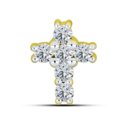 Pandantiv din aur galbencu pietre Cubic Zirconia Incolor