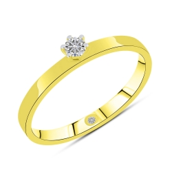 Inel din aur galben cu pietre Diamant