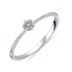 Inel din aur alb cu pietre Diamant