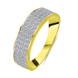Inel din aur galben cu pietre Diamant