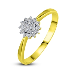 Inel din aur galben cu pietre Diamant