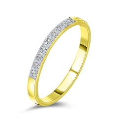 Inel din aur galben cu pietre Diamant