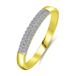 Inel din aur galben cu pietre Diamant